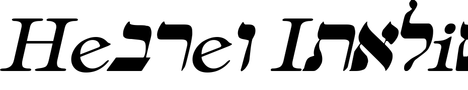 Hebrew Italic Yazı tipi ücretsiz indir